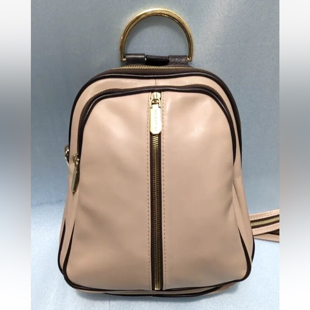 Valentina Pink and Brown Crossbody Backpack